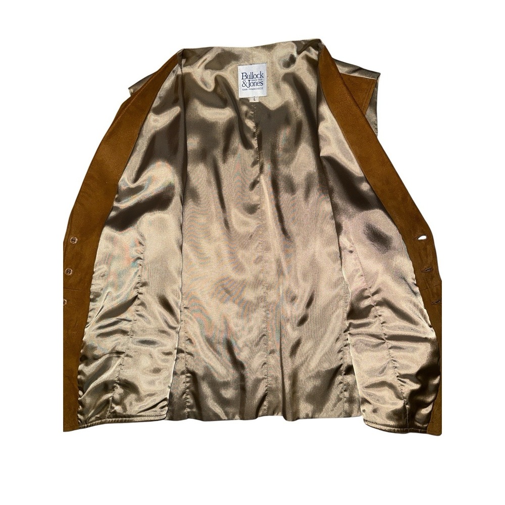 Bullock & Jones Suede Leather Vest Mens‎ Large Button Up Tuxedo Equestrian VTG - Picture 12 of 15